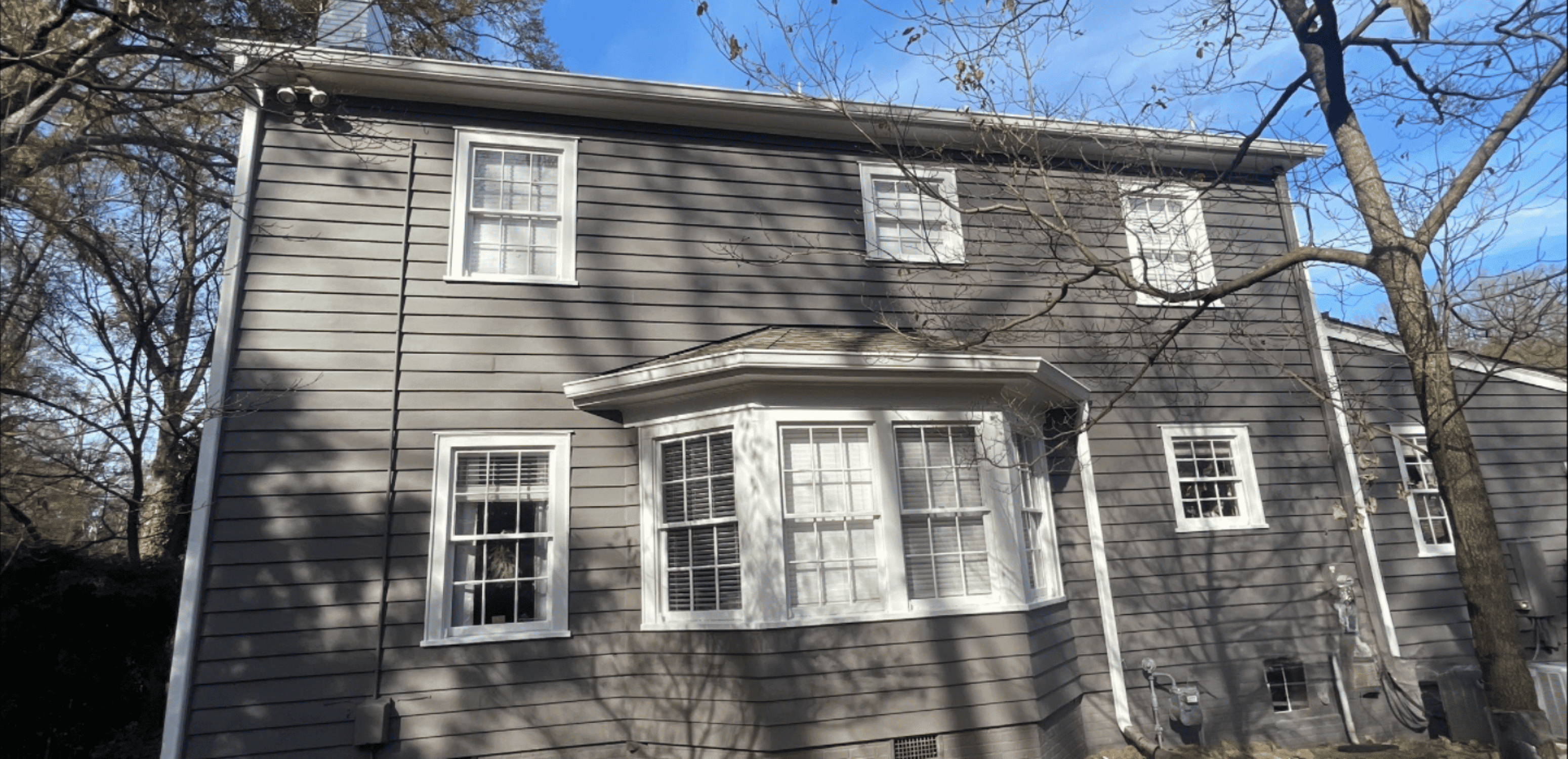 gray painted house exterior- exterior house painters in charlotte nc